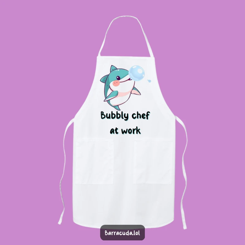 Funny Barracuda Bubble Apron: Cook Up Laughs with This Hilarious Kitchen Accessory!