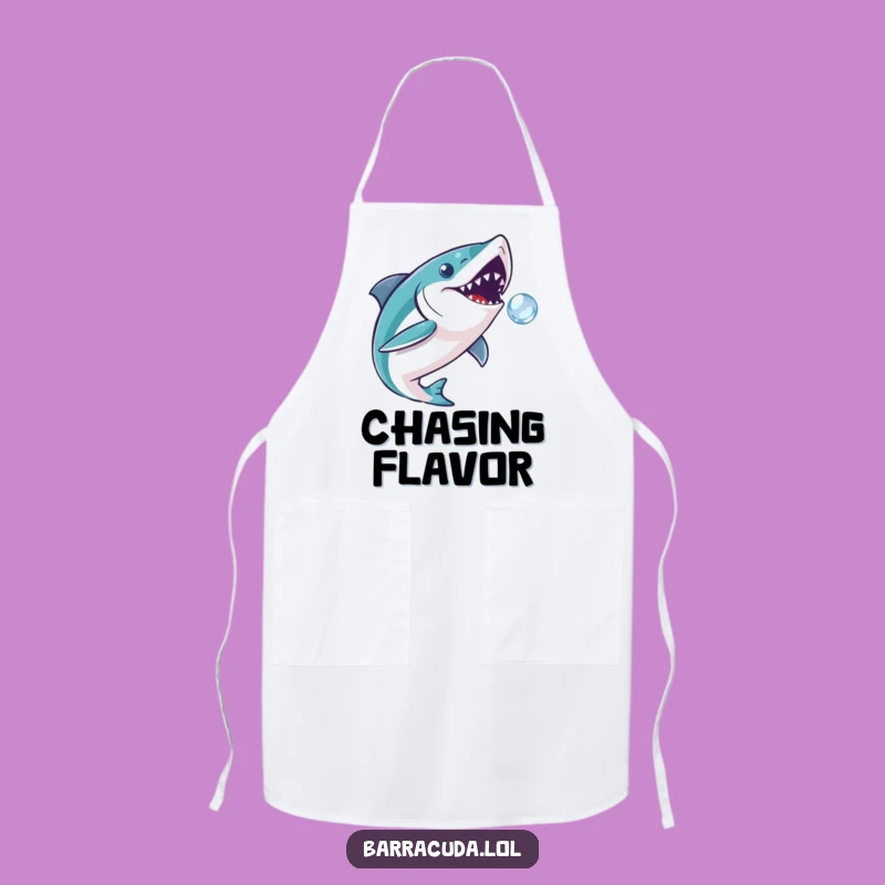 Funny Playful Barracuda Bubble Apron - Kitchen Whimsy & Hilarious Chef Gift!