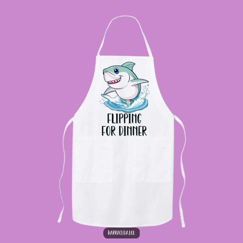 Funny Barracuda Leap Apron - Chef's Energetic Aquatic Gift