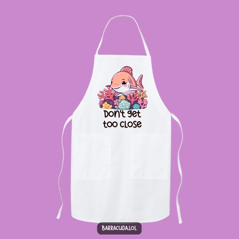 Funny Barracuda Wink Apron: Chef's Hilarious Kitchen Companion for Cooking Fun