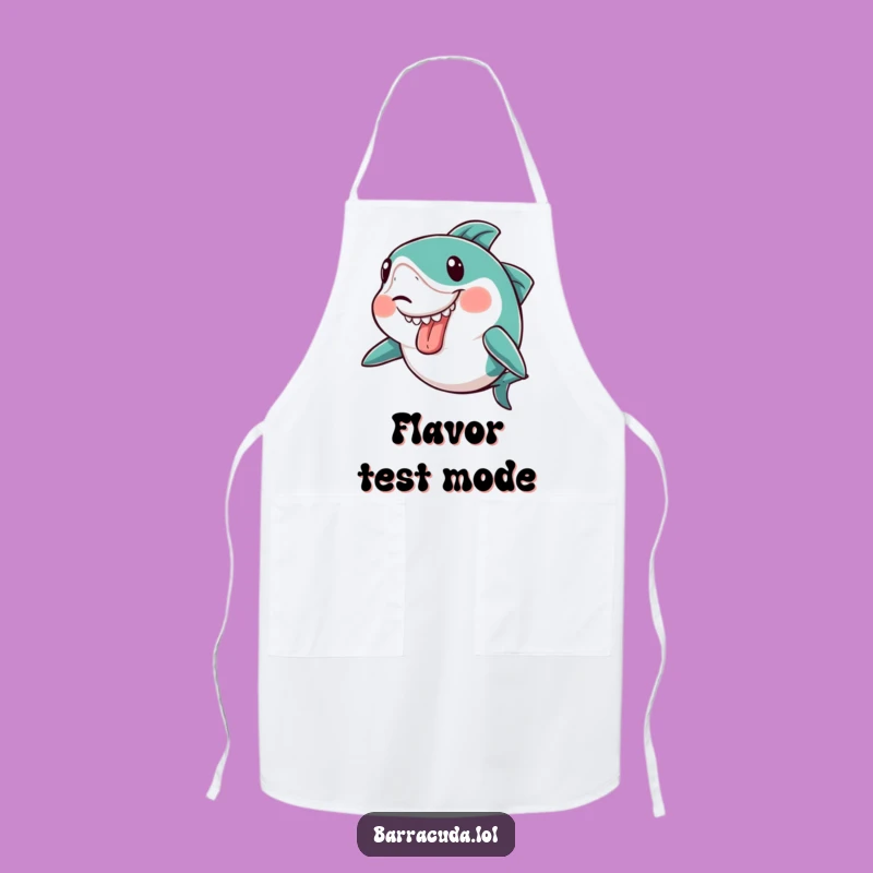 Funny Kawaii Barracuda Apron: Cook with a Cheeky Face!