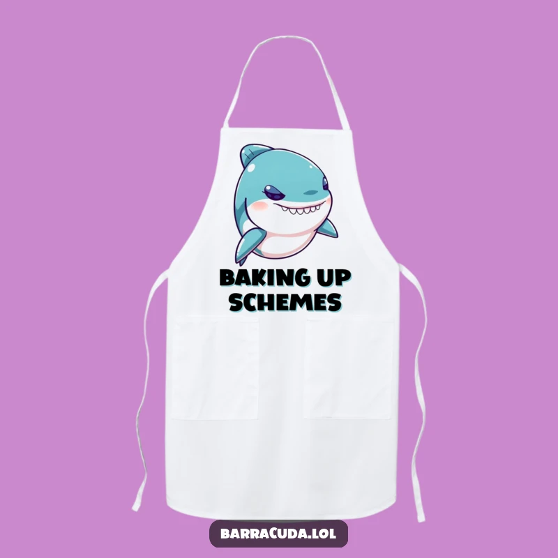 Funny Kawaii Barracuda Apron: Cook with Mischief, Perfect Kitchen Gift