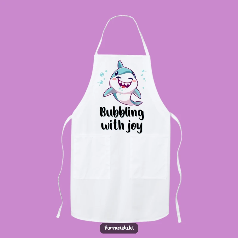 Funny Kawaii Barracuda Apron: Giggling Bubble Kitchen Fun, Hilarious Chef Gift