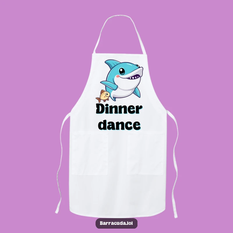Funny Kawaii Barracuda Victory Wiggle Apron - Kitchen Celebration Humor