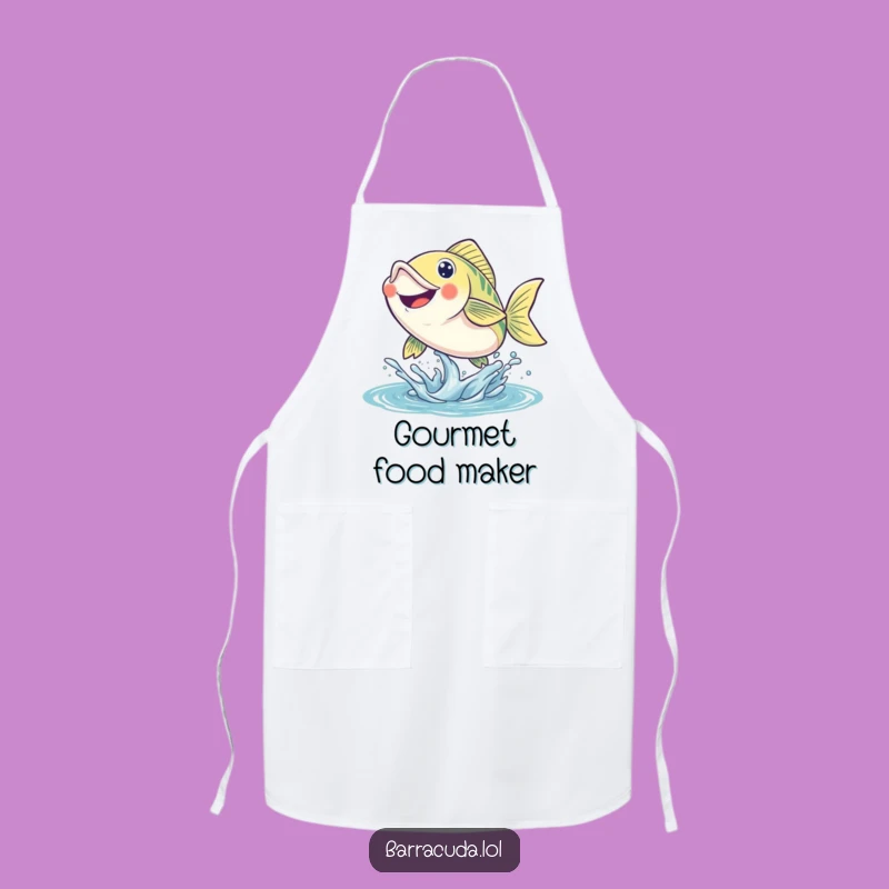 Funny Leaping Fish Apron: Cook with Energy and a Smile