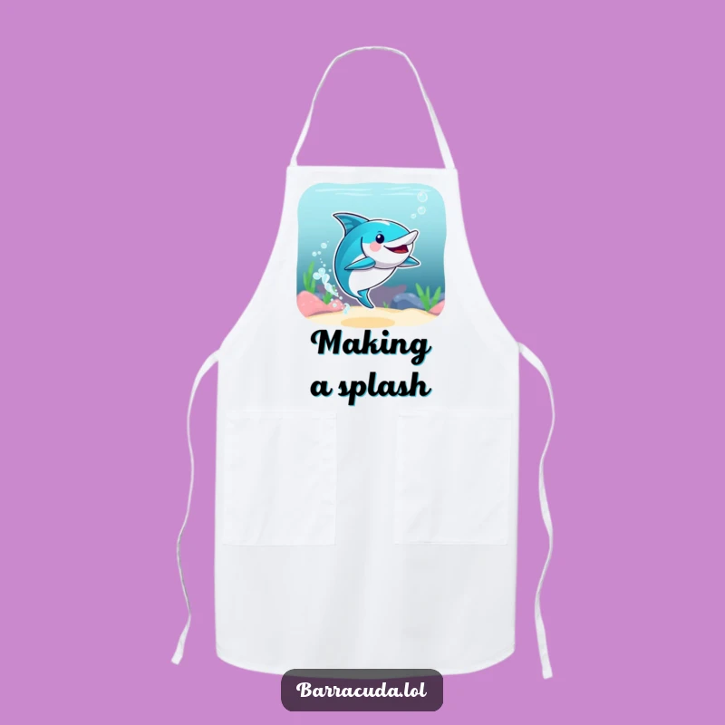Funny Barracuda Synchronized Swimmer Apron - Chef's Whimsical Aquatic Gift