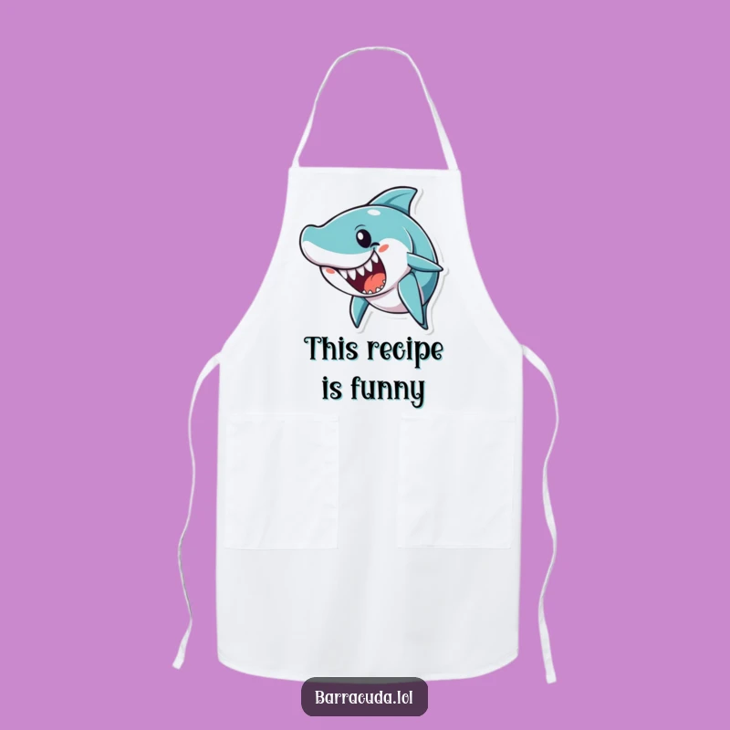 Funny Joke Barracuda Apron: Comedy Chef's Gear, Perfect Humorous Gift for Kitchen Jokes