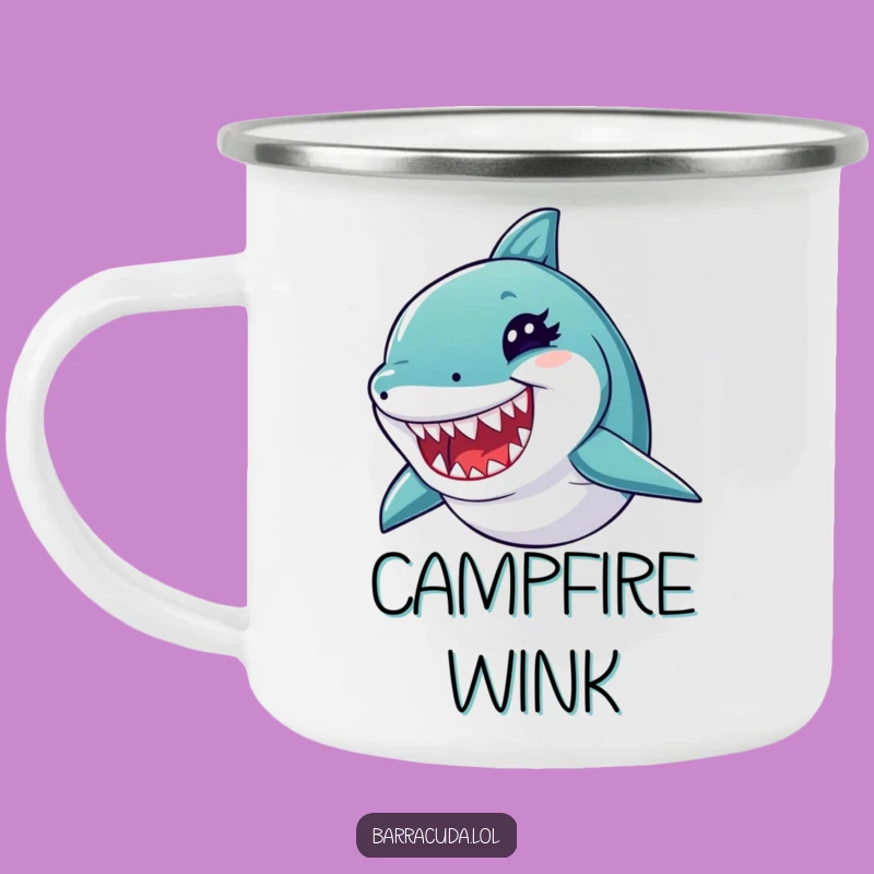 Funny Winking Barracuda Camping Mug - Outdoor Cheek & Hilarious Adventure Gift!