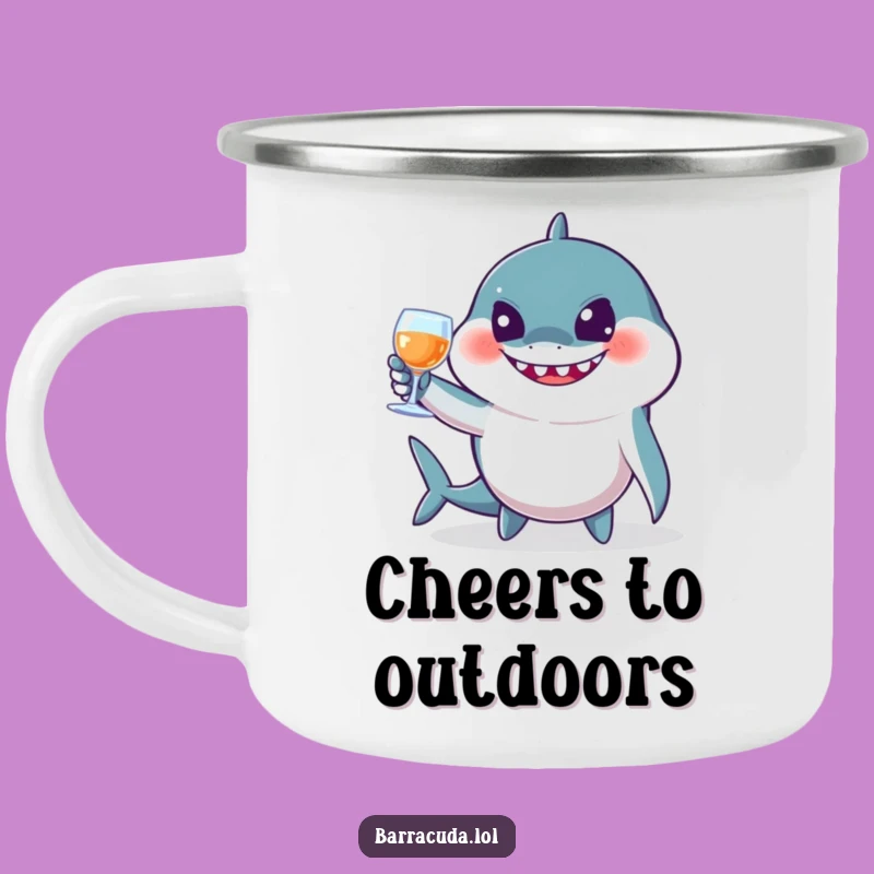 Funny Jovial Barracuda Toast Camping Mug - Outdoor Cheer & Hilarious Adventure Gift!