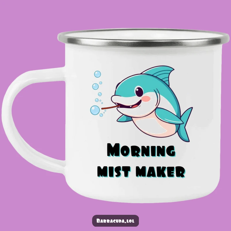 Durable Funny Barracuda Bubble Camping Mug - Adventure with Humor!