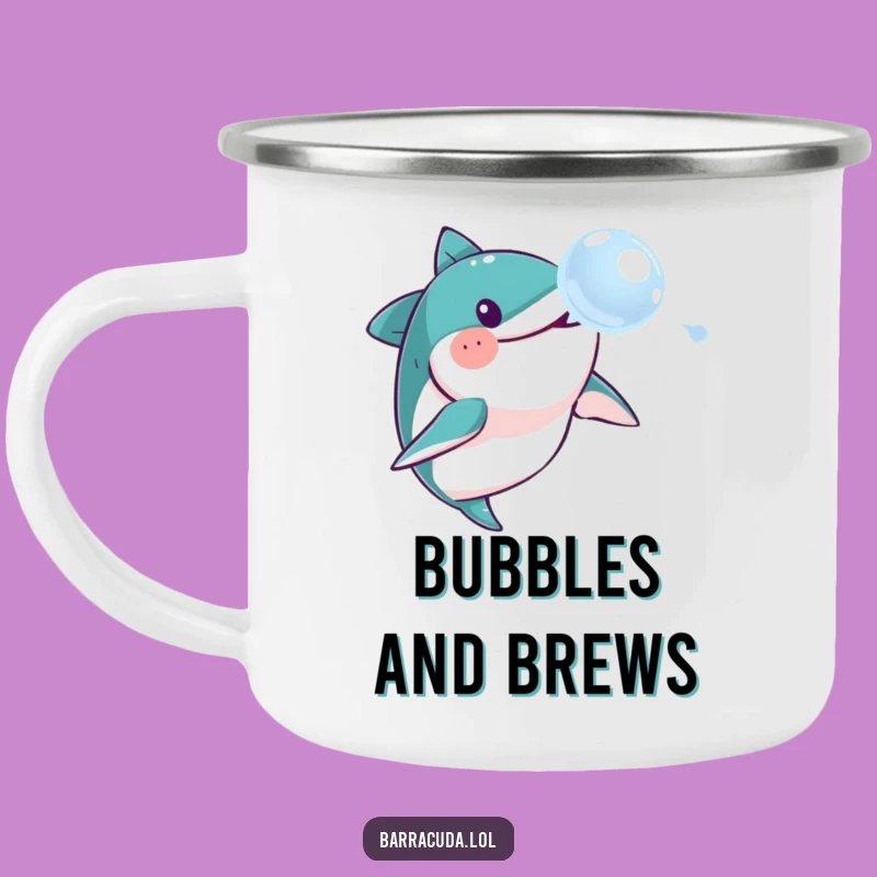 Funny Barracuda Bubble Camping Mug: Enjoy Your Drink with This Hilarious Outdoorsy Gift!