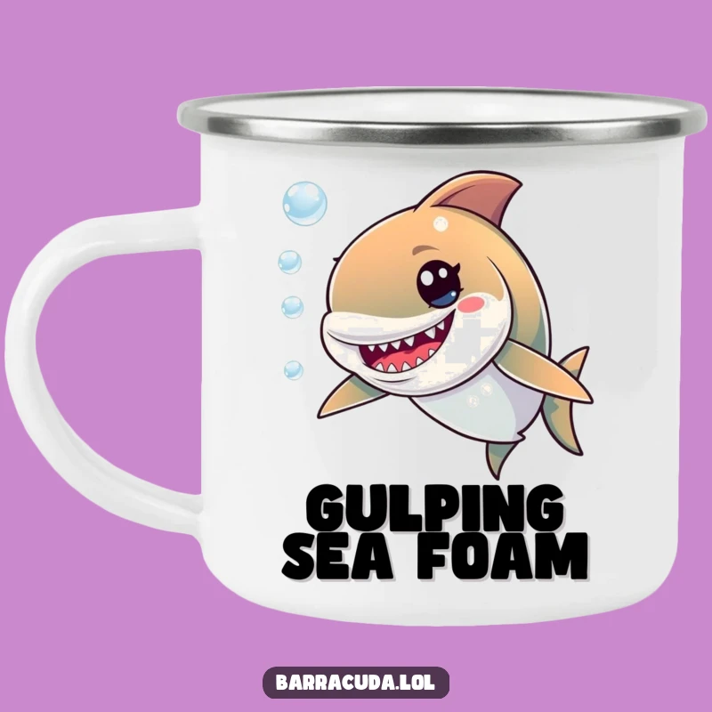 Funny Barracuda Camping Mug: Outdoor Adventures with a Mischievous Grin, Epic Humorous Gift