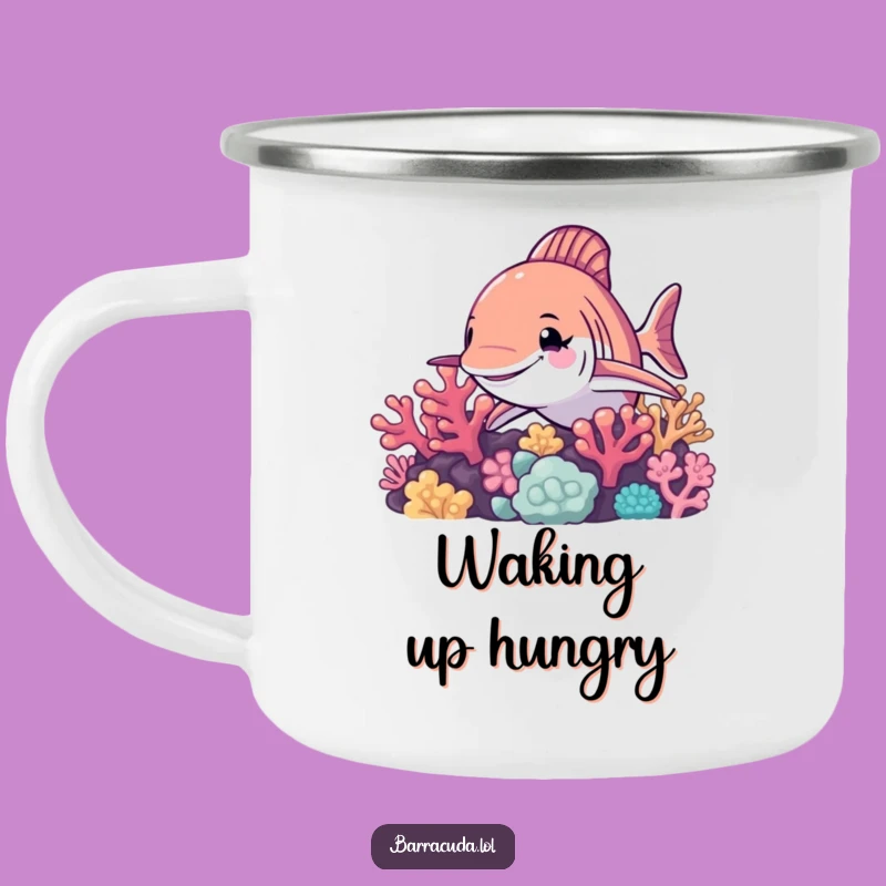 Funny Barracuda Wink Camping Mug: Rugged & Humorous Outdoor Adventure Gear