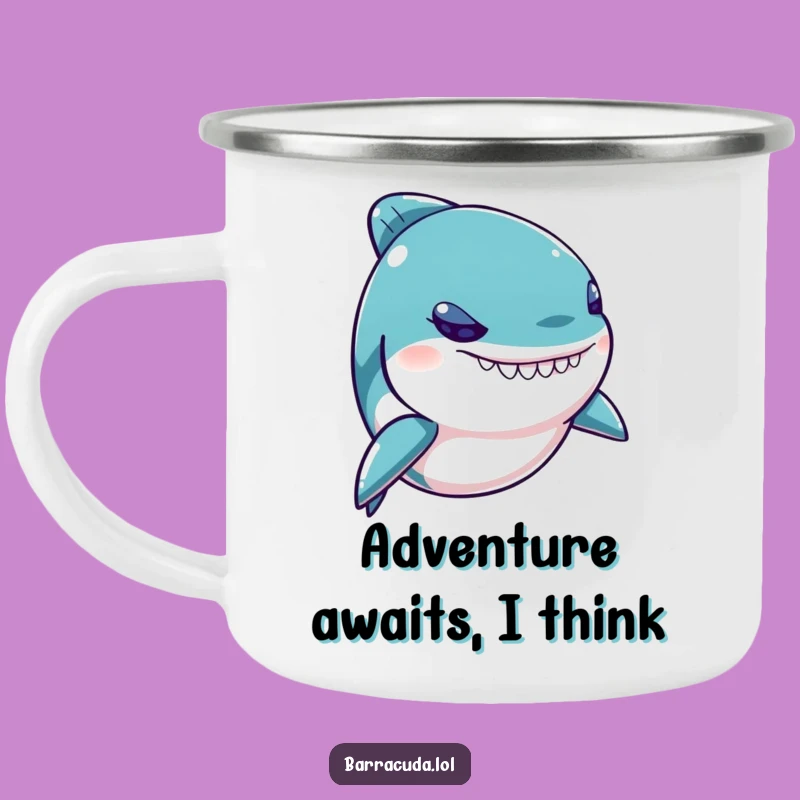 Funny Kawaii Barracuda Camping Mug: Adventure with Mischief, Perfect Gift