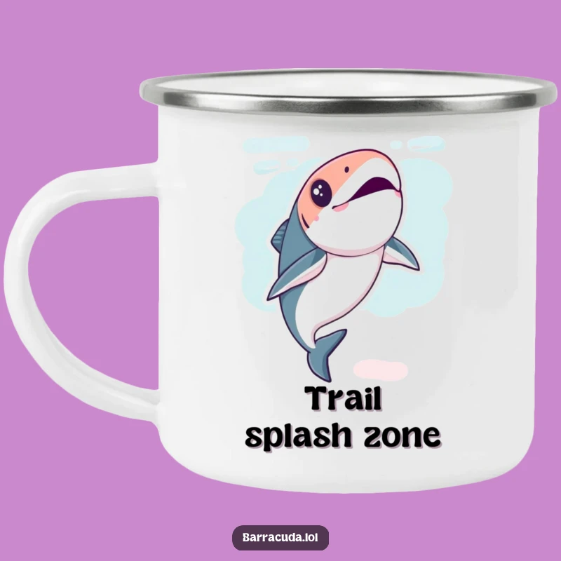 Funny Kawaii Barracuda Flip Camping Mug: Adventure & Playfulness, Perfect Gift