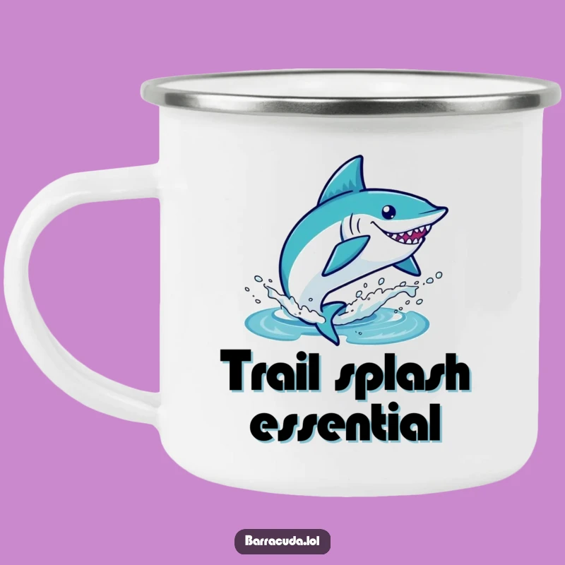 Funny Kawaii Barracuda Leaping Camping Mug - Hilarious Outdoor Splash Cup