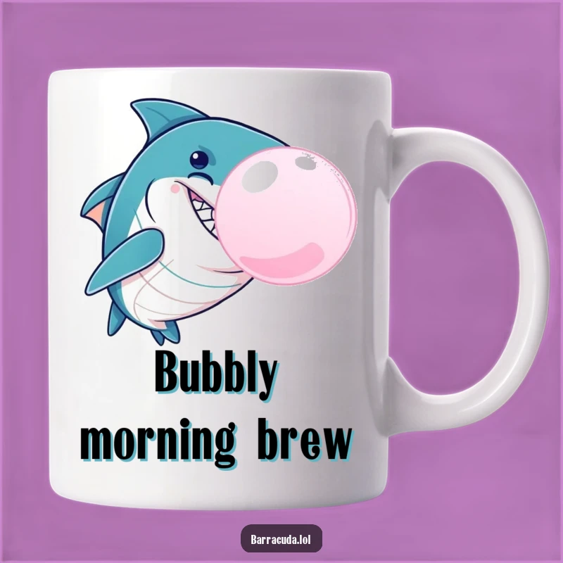 Funny Barracuda Bubble Mug - Mischievous Grin Cheeky Fish Humor Gift