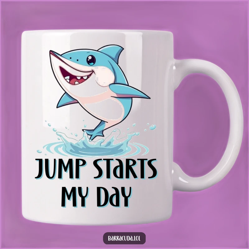 Funny Barracuda Leap Mug: A Splash of Joy for Your Morning Brew