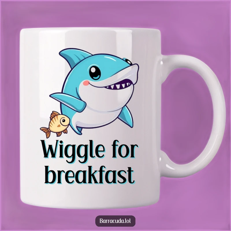 Funny Kawaii Barracuda Victory Wiggle Mug - Celebrate Small Wins Humor