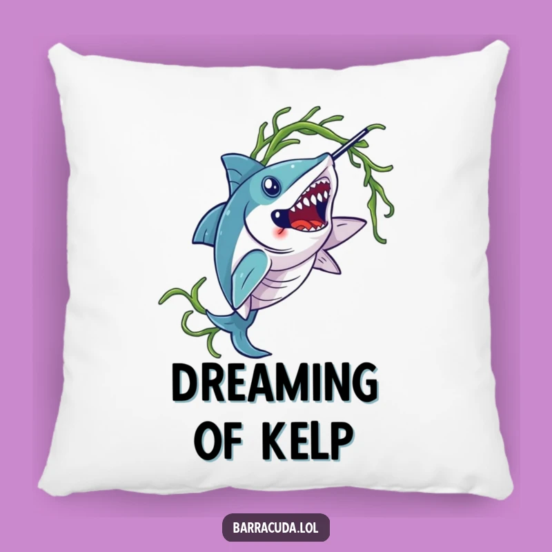 Funny Barracuda Seaweed Pillow: Add a Touch of Elegant Humor to Your Space!
