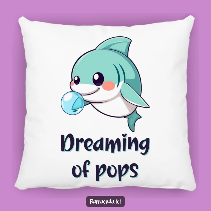 Funny Playful Barracuda Pillow - Kawaii Nudging Bubbles for Comfort