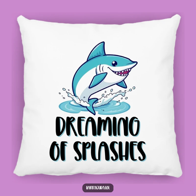 Funny Kawaii Barracuda Splash Pillow - Cozy and Hilarious Decor