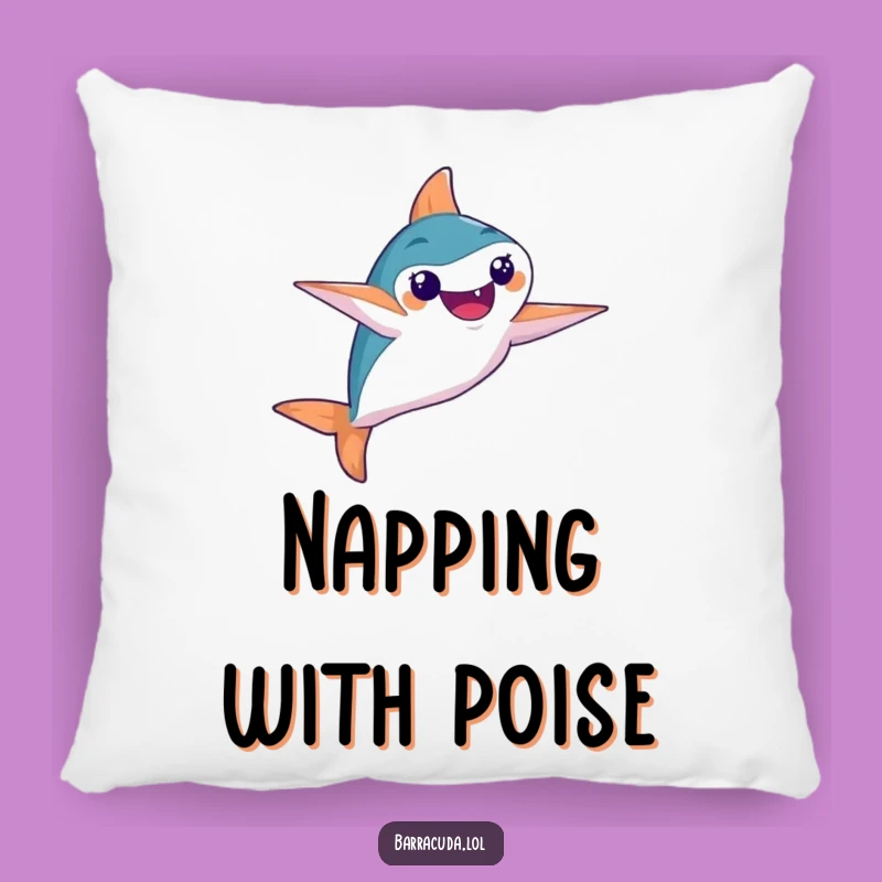 Funny Barracuda Pillow: Cozy Synchronized Swimmer, Soft Elegant Humorous Gift