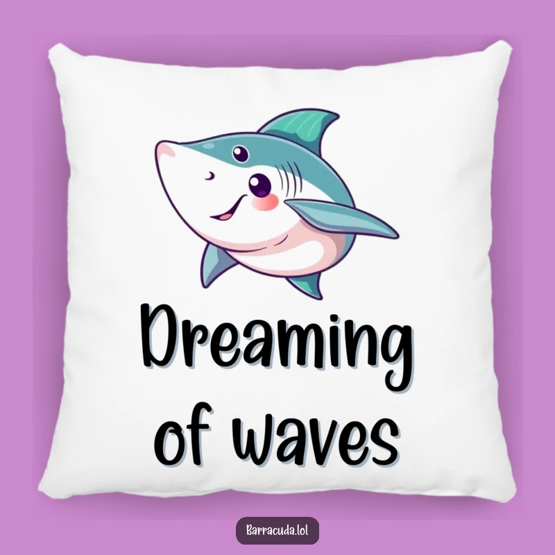 Funny Barracuda Wave Pillow - Cozy Aquatic Accent for Home Decor