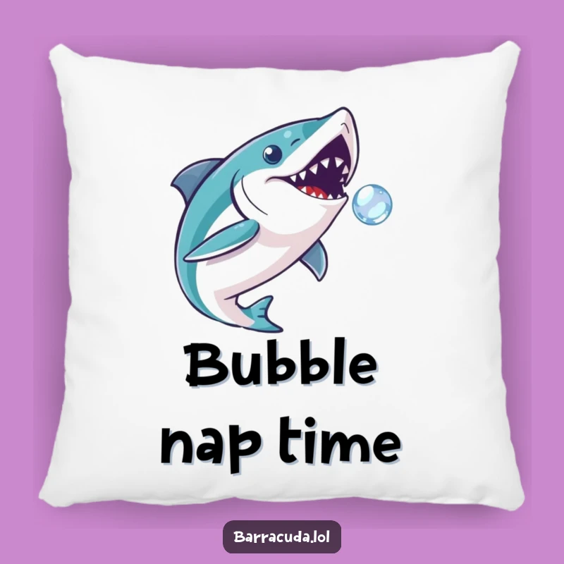 Funny Playful Barracuda Bubble Pillow - Soft Comfort & Hilarious Ocean Accent!