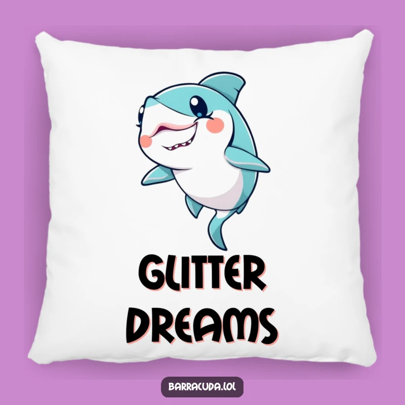 Funny Kawaii Barracuda Wink Pillow - Cozy Magical Accent