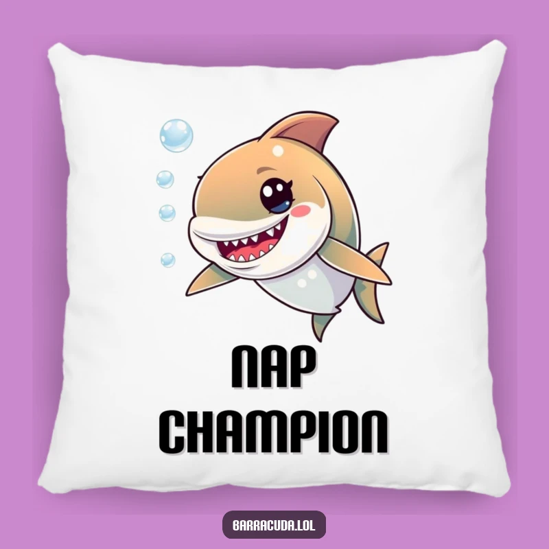 Funny Barracuda Pillow: Soft & Cozy with a Mischievous Grin, Perfect Humorous Gift