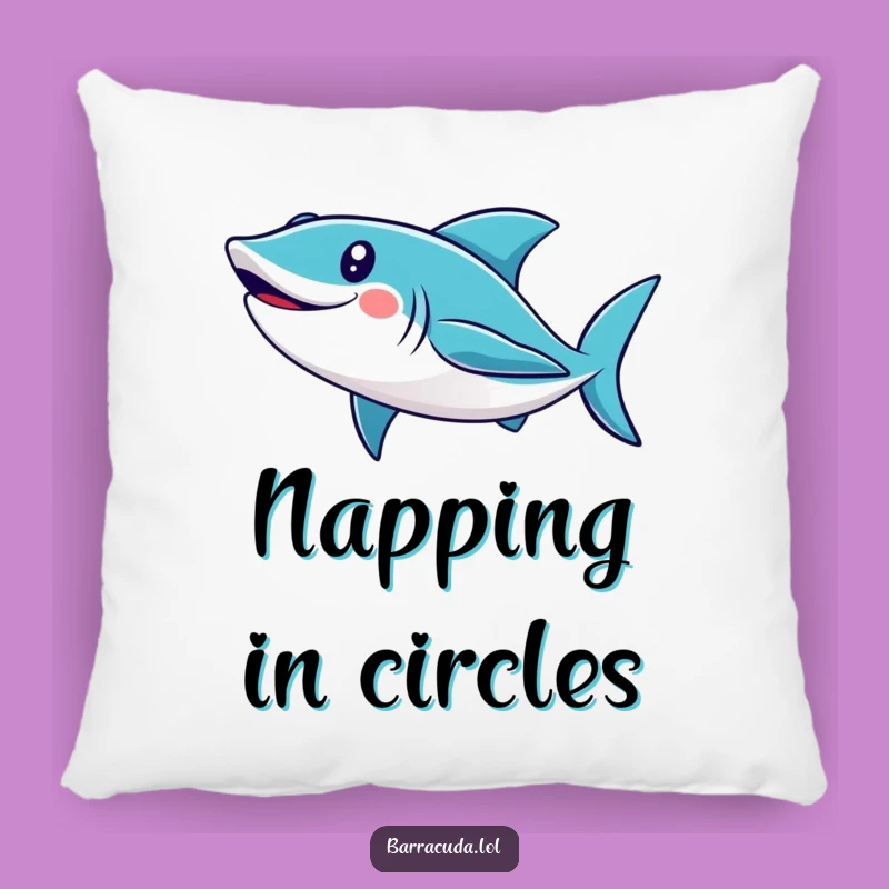 Funny Cute Barracuda Loop Pillow - Soft & Hilarious Ocean Comfort Gift!