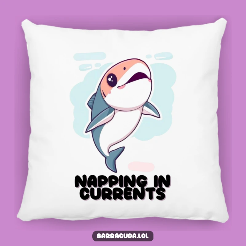 Funny Kawaii Barracuda Flip Pillow: Cozy Comfort, Playful Ocean Vibes, Gift