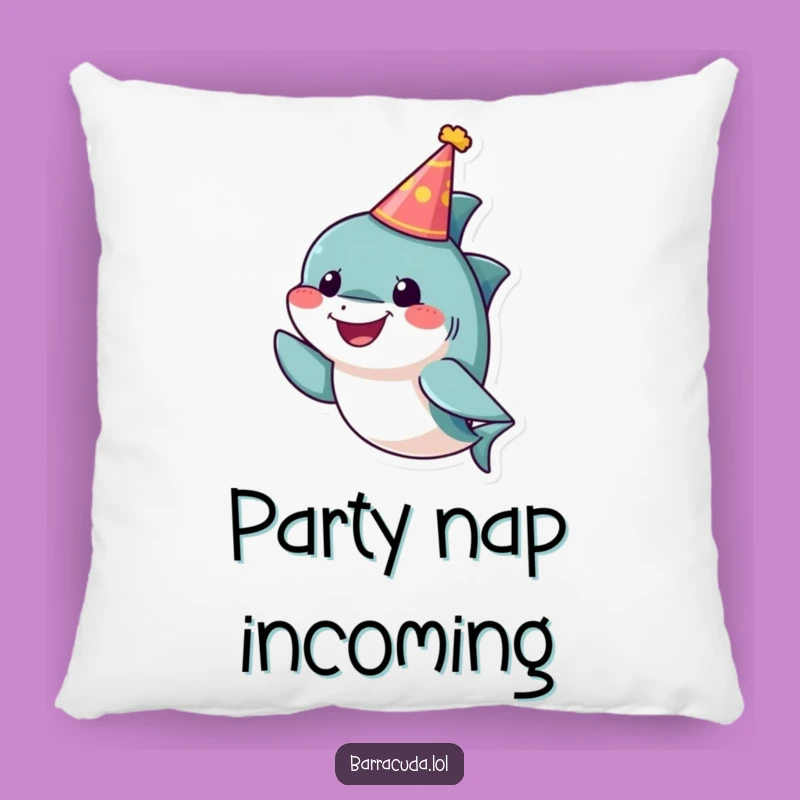 Soft Funny Party Barracuda Pillow: Cuddle Up With Festivity