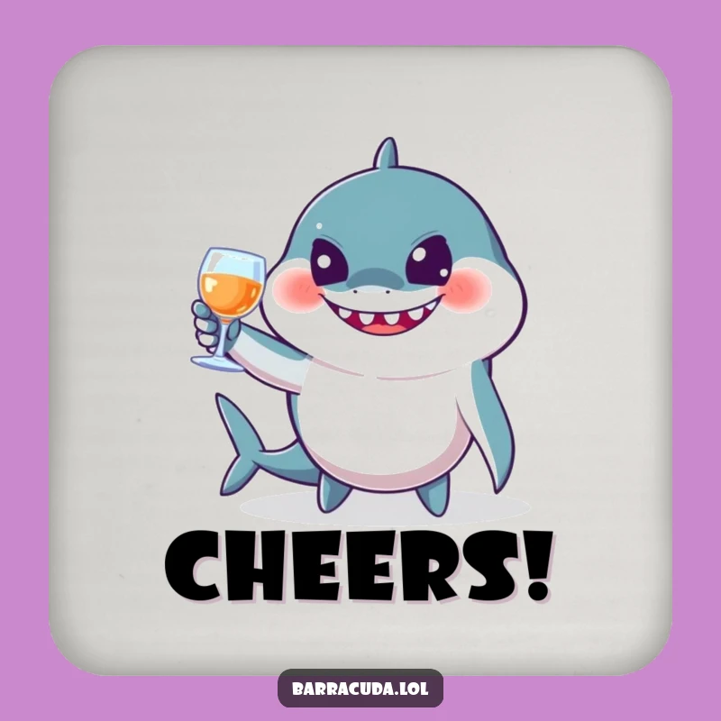 Funny Jovial Barracuda Toast Drink Coaster - Chic Surface Protection & Hilarious Gift!
