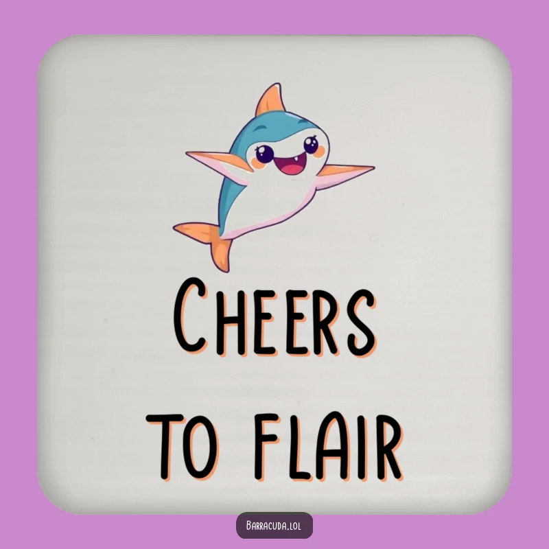 Funny Barracuda Drink Coaster: Protect Surfaces with Synchronized Flair, Unique Humorous Gift