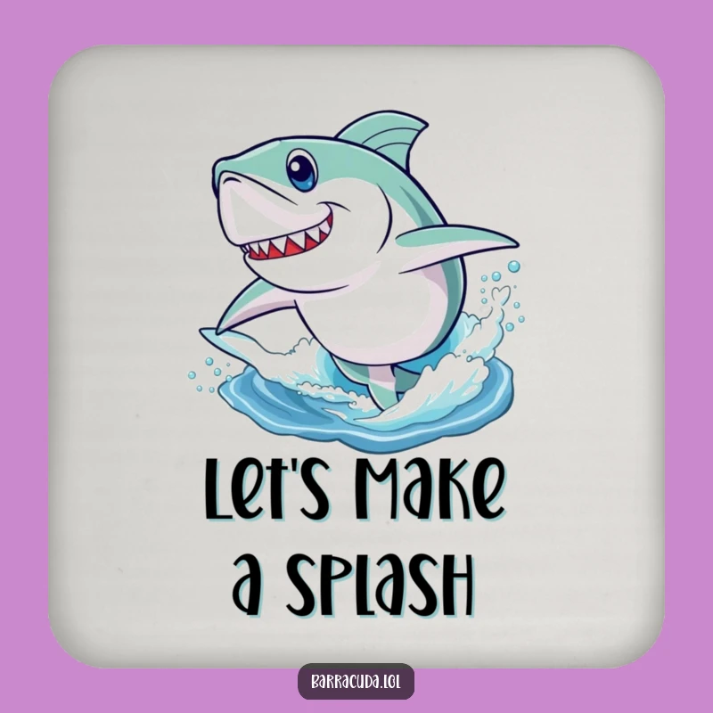 Funny Barracuda Leap Coaster - Protect Surfaces with Aquatic Energy Gift