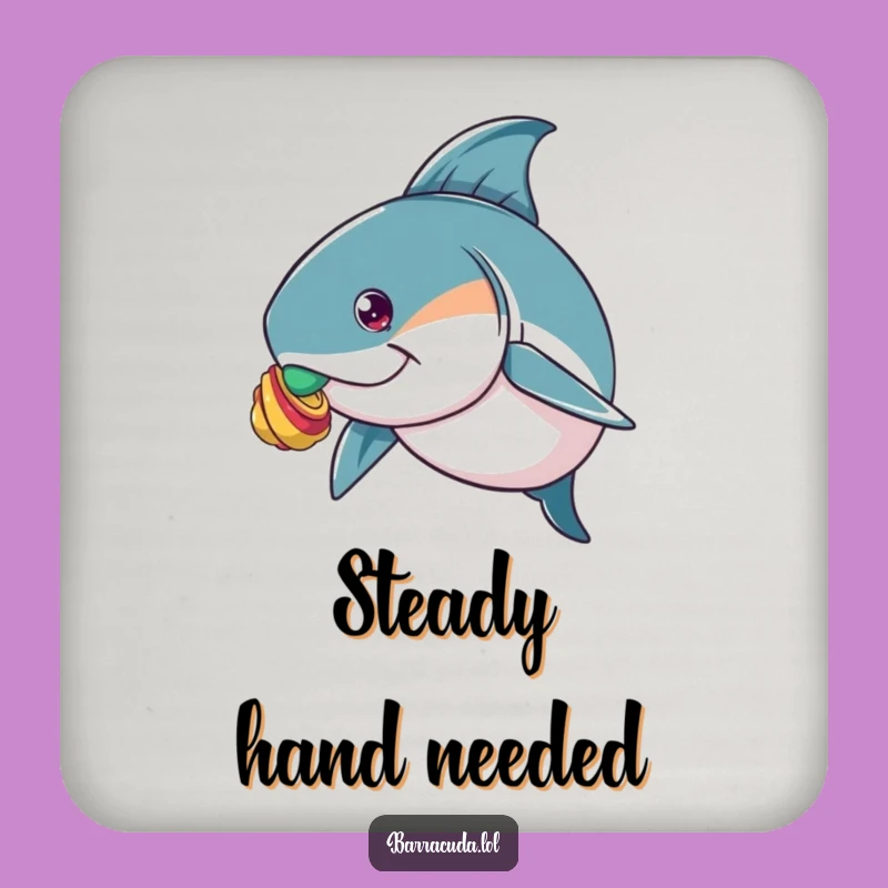 Funny Barracuda Shell Balancing Coaster - Protect Surfaces with Humor Gift