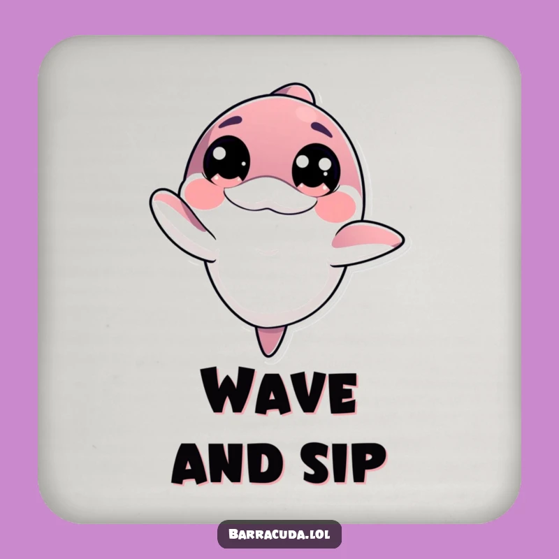 Funny Kawaii Barracuda Coaster Set: Friendly Drink Protection!