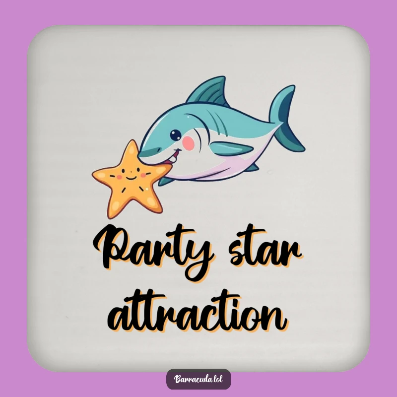 Funny Barracuda Starfish Coaster - Playful Protection for Your Table