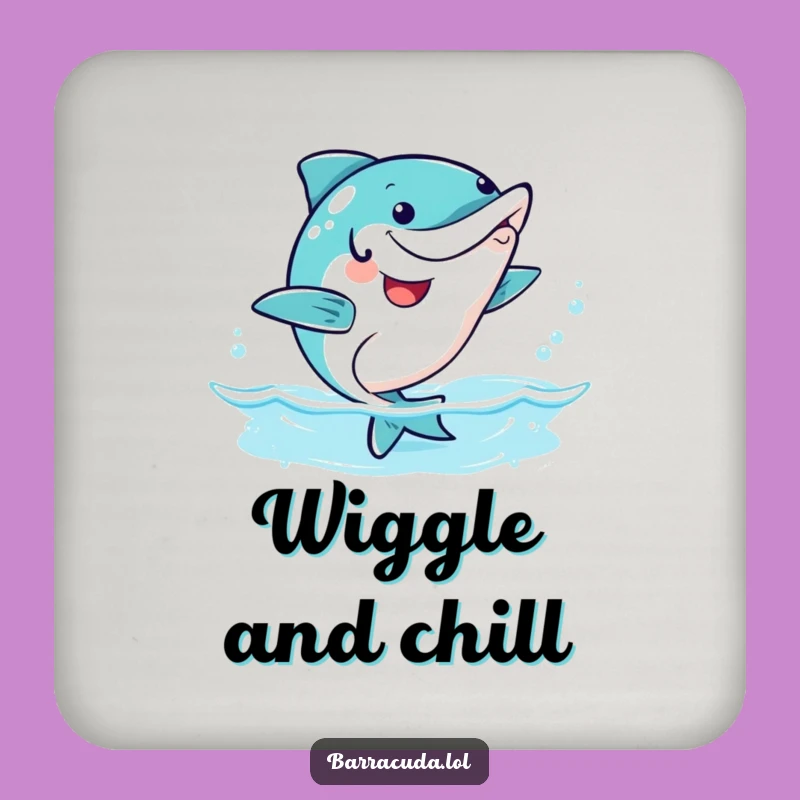 Funny Happy Barracuda Coasters - Kawaii Wiggle Dance Party Set