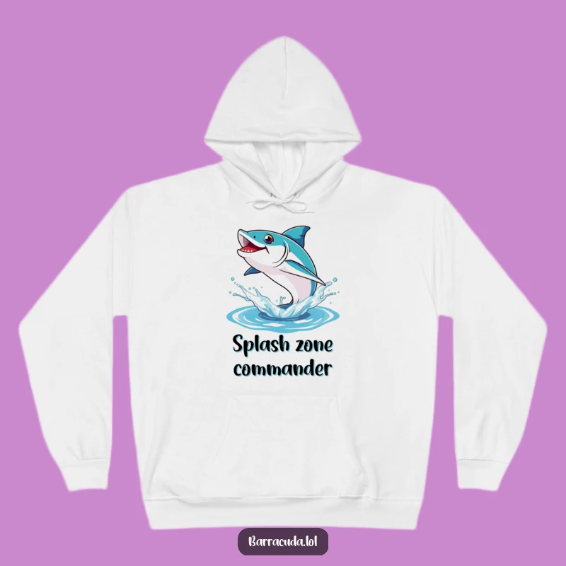 Funny Barracuda Hoodie: Cozy & Dynamic Leap, Splash of Fun, Ultimate Humorous Gift