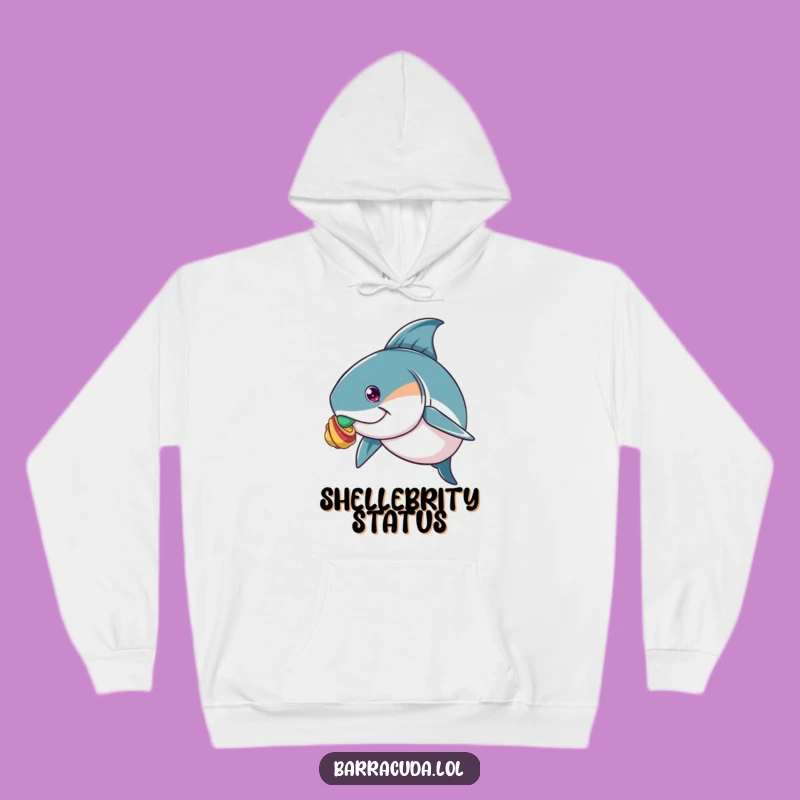 Funny Barracuda Shell Balancing Hoodie - Cozy Skillful Fish Apparel Gift