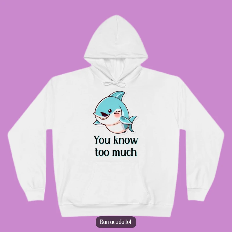 Funny Barracuda Wink Hoodie: Cozy Mischief Design, Perfect Humorous Gift for Chilly Days