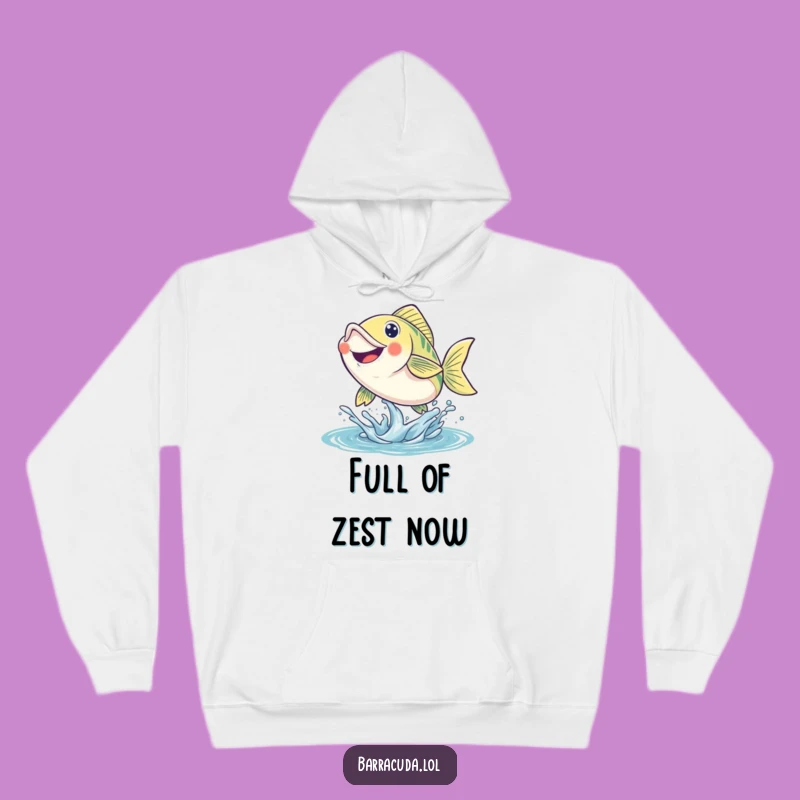 Funny Energetic Fish Hoodie: Stay Warm with a Joyful Leap
