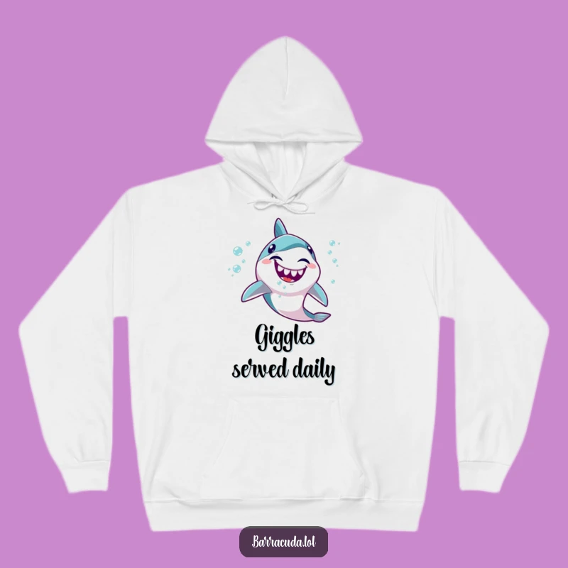 Funny Kawaii Barracuda Hoodie: Giggling Bubble Comfort, Cozy & Hilarious Gift