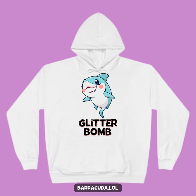 Cozy Funny Kawaii Barracuda Wink Hoodie - Warm Magical Comfort