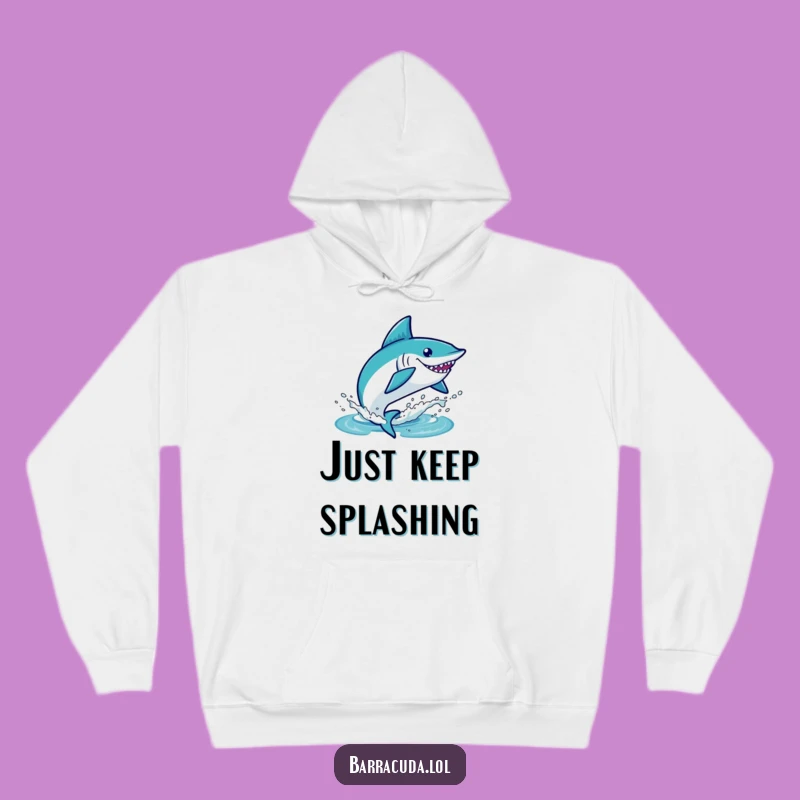 Funny Kawaii Barracuda Splash Hoodie - Cozy and Hilarious Aquatic Wear