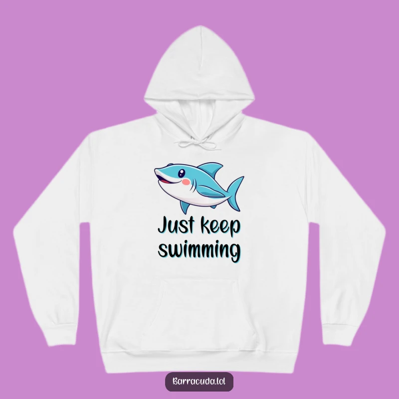 Funny Cute Barracuda Loop Hoodie - Cozy & Hilarious Ocean Buddy Gift!