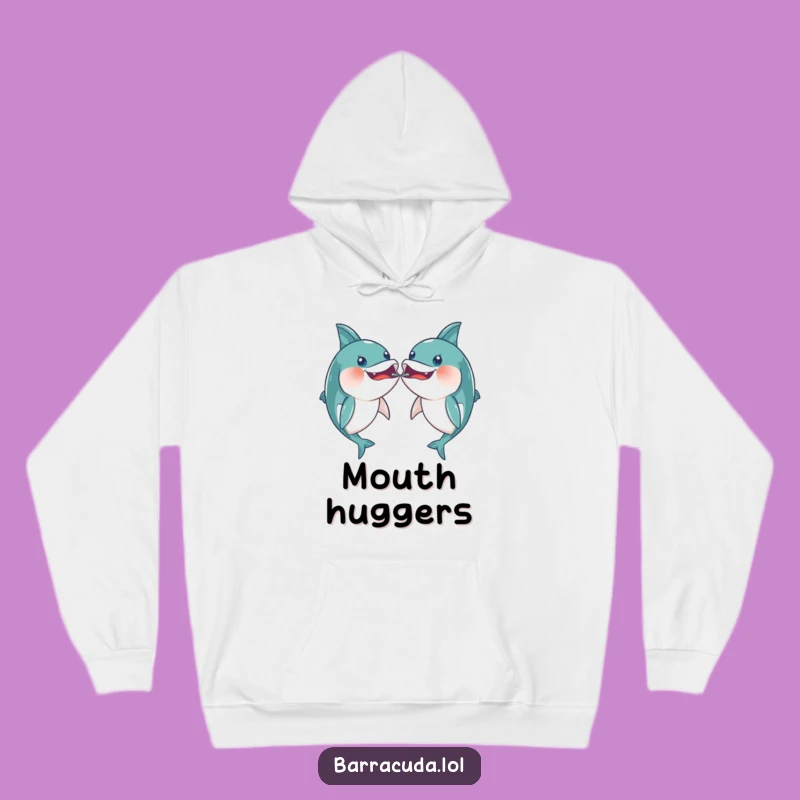 Cozy Funny Kawaii Barracuda Hoodie: Playful Mouth Bump Comfort!